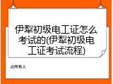伊犁初级电工证怎么考试的(伊犁初级电工证考试流程)