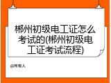 郴州初级电工证怎么考试的(郴州初级电工证考试流程)