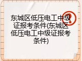 东城区低压电工中级证报考条件(东城区低压电工中级证报考条件)