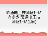 昭通电工技师证补贴有多少(昭通电工技师证补贴金额)