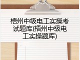 梧州中级电工实操考试题库(梧州中级电工实操题库)