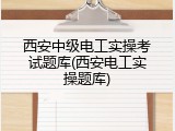 西安中级电工实操考试题库(西安电工实操题库)