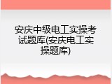 安庆中级电工实操考试题库(安庆电工实操题库)