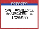 双鸭山中级电工实操考试题库(双鸭山电工实操题库)