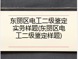 东丽区电工二级鉴定实务样题(东丽区电工二级鉴定样题)