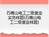 石嘴山电工二级鉴定实务样题(石嘴山电工二级鉴定样题)