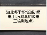 湖北哪里能培训初级电工证(湖北初级电工培训地点)