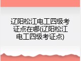 辽阳松江电工四级考证点在哪(辽阳松江电工四级考证点)