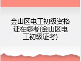 金山区电工初级资格证在哪考(金山区电工初级证考)