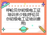 呼伦贝尔初级电工证培训多少钱(呼伦贝尔初级电工证培训费用)