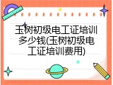 玉树初级电工证培训多少钱(玉树初级电工证培训费用)
