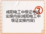 咸阳电工中级证考试实操内容(咸阳电工中级证实操内容)