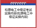 松原电工中级证考试实操内容(松原电工中级证实操内容)