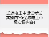 辽源电工中级证考试实操内容(辽源电工中级实操内容)