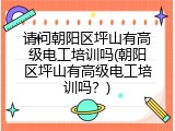 请问朝阳区坪山有高级电工培训吗(朝阳区坪山有高级电工培训吗？)