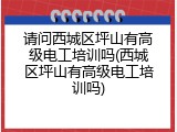 请问西城区坪山有高级电工培训吗(西城区坪山有高级电工培训吗)