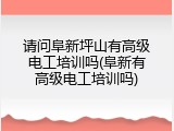 请问阜新坪山有高级电工培训吗(阜新有高级电工培训吗)
