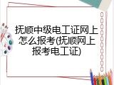 抚顺中级电工证网上怎么报考(抚顺网上报考电工证)