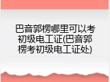 巴音郭楞哪里可以考初级电工证(巴音郭楞考初级电工证处)