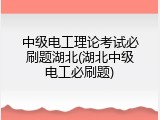 中级电工理论考试必刷题湖北(湖北中级电工必刷题)