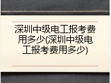 深圳中级电工报考费用多少(深圳中级电工报考费用多少)