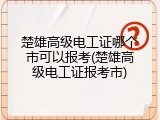楚雄高级电工证哪个市可以报考(楚雄高级电工证报考市)