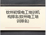 钦州初级电工培训机构排名(钦州电工培训排名)