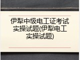 伊犁中级电工证考试实操试题(伊犁电工实操试题)