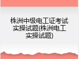 株洲中级电工证考试实操试题(株洲电工实操试题)