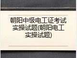朝阳中级电工证考试实操试题(朝阳电工实操试题)