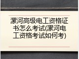漯河高级电工资格证书怎么考试(漯河电工资格考试如何考)
