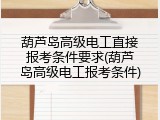葫芦岛高级电工直接报考条件要求(葫芦岛高级电工报考条件)