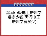 黑河中级电工培训学费多少钱(黑河电工培训学费多少)