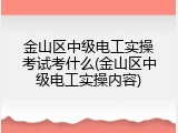 金山区中级电工实操考试考什么(金山区中级电工实操内容)