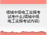 塔城中级电工实操考试考什么(塔城中级电工实操考试内容)