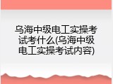 乌海中级电工实操考试考什么(乌海中级电工实操考试内容)