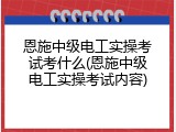 恩施中级电工实操考试考什么(恩施中级电工实操考试内容)
