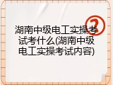 湖南中级电工实操考试考什么(湖南中级电工实操考试内容)