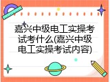 嘉兴中级电工实操考试考什么(嘉兴中级电工实操考试内容)
