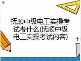 抚顺中级电工实操考试考什么(抚顺中级电工实操考试内容)