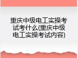 重庆中级电工实操考试考什么(重庆中级电工实操考试内容)