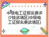 中级电工证报名费多少钱武清区(中级电工证报名费武清区)