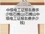 中级电工证报名费多少钱石嘴山(石嘴山中级电工证报名费多少钱)