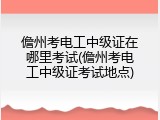 儋州考电工中级证在哪里考试(儋州考电工中级证考试地点)