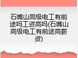 石嘴山高级电工有前途吗工资高吗(石嘴山高级电工有前途高薪资)