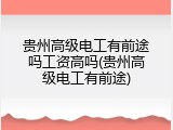 贵州高级电工有前途吗工资高吗(贵州高级电工有前途)
