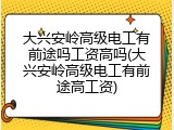 大兴安岭高级电工有前途吗工资高吗(大兴安岭高级电工有前途高工资)