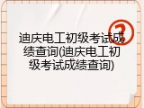 迪庆电工初级考试成绩查询(迪庆电工初级考试成绩查询)