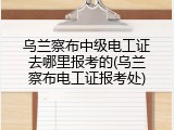 乌兰察布中级电工证去哪里报考的(乌兰察布电工证报考处)