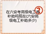 在六安考高级电工有补助吗现在(六安高级电工补助多少)